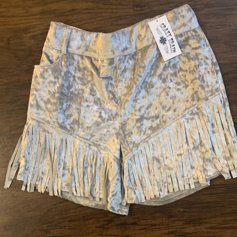 Crazy Train fringe shorts